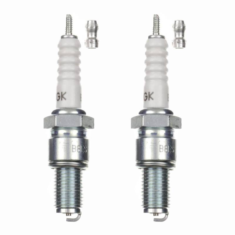 2x NGK Zündkerze B8ES 2411 passend für Honda CB CL Yamaha RD Suzuki GS Moto Guzzi V35 V50 V65 V75 von UK-Motors