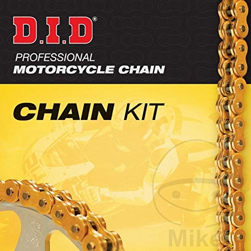 DID 520VX3 X-Ringkette Kettensatz Gold verstärkt passend für BMW F650GS 2000-16, 16-47-112 von UK-Motors