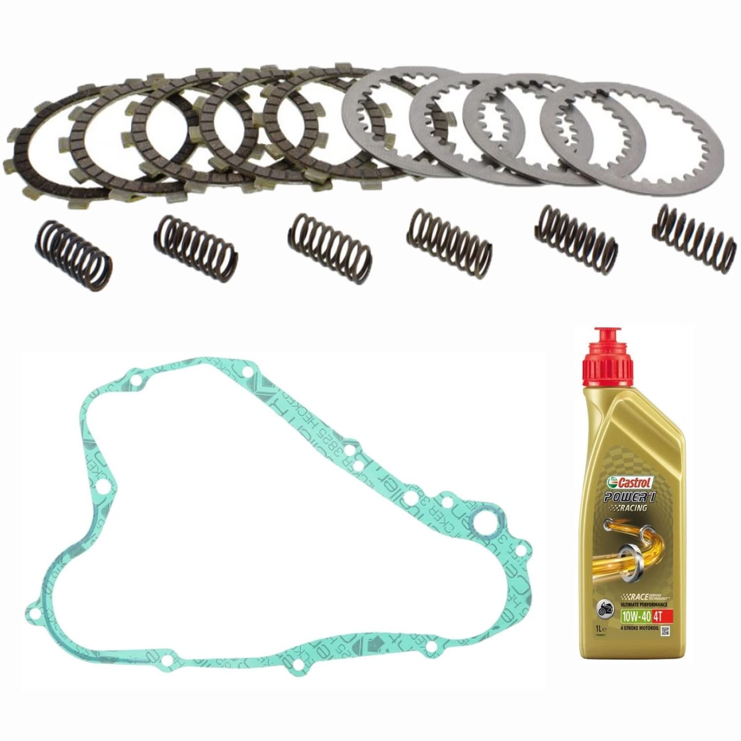 Kupplung für Suzuki RM 85 2002-2018 RM80 RD16C RD17C Satz verstärkt + Dichtung + Öl 10W40 von UK-Motors