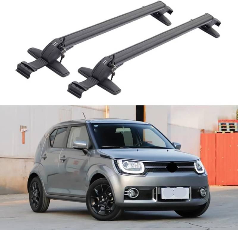 2 x Auto-Querträger-Dachträger, für Suzuki Ignis 2016-2020, Gepäcktransport Reisen Camping Crossbar Roof Racks, Abschließbar Relingträger LastenträGer von UKULT