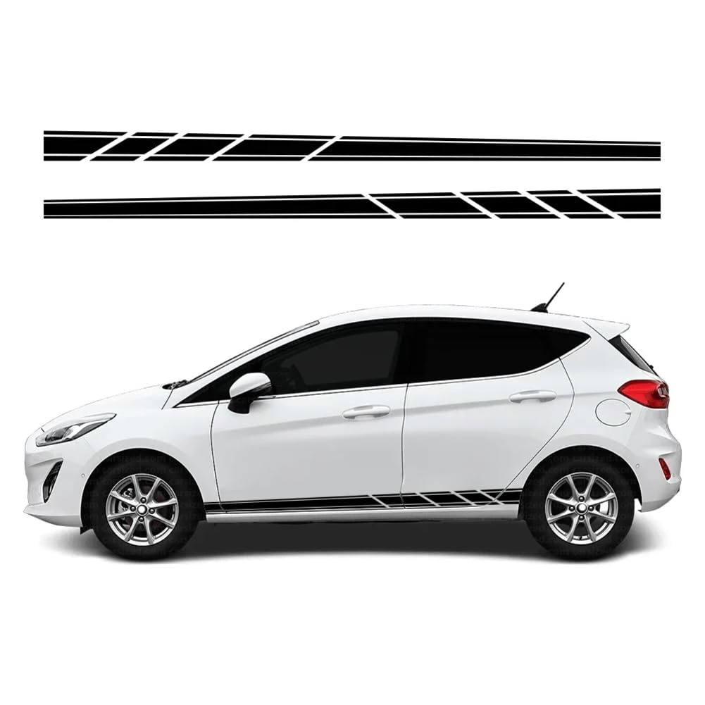 Für Ford, für Fiesta ST MK7 MK7.5 2008-17 Autotür-Seitenaufkleber-Kit PVC-Aufkleber wasserdichte Vinylfolie Autodekoration Autozubehör von ULEZUAR