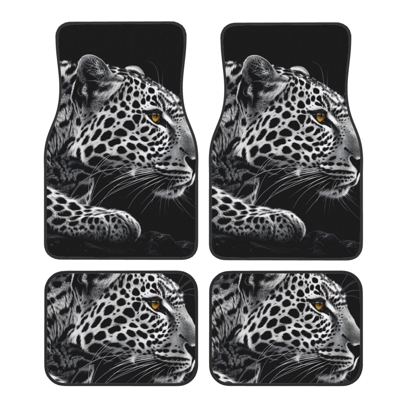 Tier-Leoparden-bedruckte Auto-Fußmatte, 4-teilig, rutschfeste Kristallsamt-Automobil-Fußmatten für die meisten Autos, SUVs, LKWs, universelles komplettes Set Tier-Leoparden-bedruckte Auto-Fußmatte, 4-teilig, rutschfeste Kristallsamt-Automobil-Fußmatten für die meisten Autos, SUVs, LKWs, universelles komplettes Set von ULKMFFCF