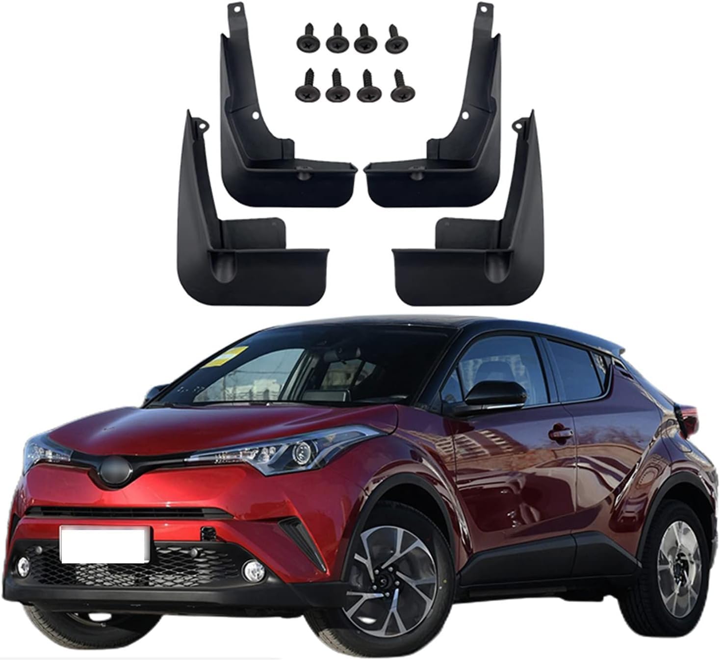 4pcs Auto-Schmutzfänger für Toyota C-HR 2016-2022 CHR,Auto Front Heck Spritzschutz Abdeckung, Langlebiges Kratzfestes Kotflügel, Auto Styling Zubehör von ULMANI