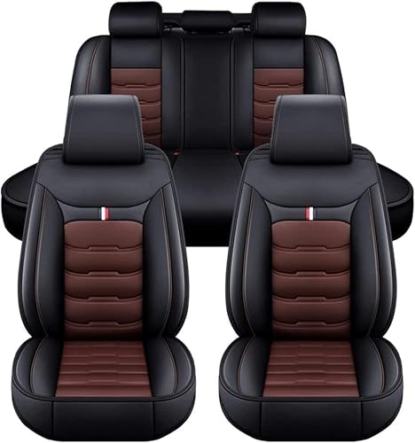 ULMANI Full Set Auto Sitzbezüge für Mitsubishi ASX (2010-2019), Airbag kompatibel, wasserdicht, komplett vorne und hinten Schonbezüge (Color : Black-Coffee) von ULMANI