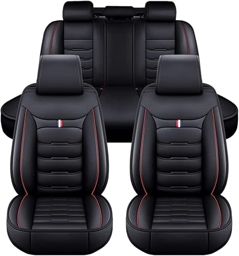 ULMANI Full Set Auto Sitzbezüge für Mitsubishi ASX (2010-2019), Airbag kompatibel, wasserdicht, komplett vorne und hinten Schonbezüge (Color : Black-Red) von ULMANI