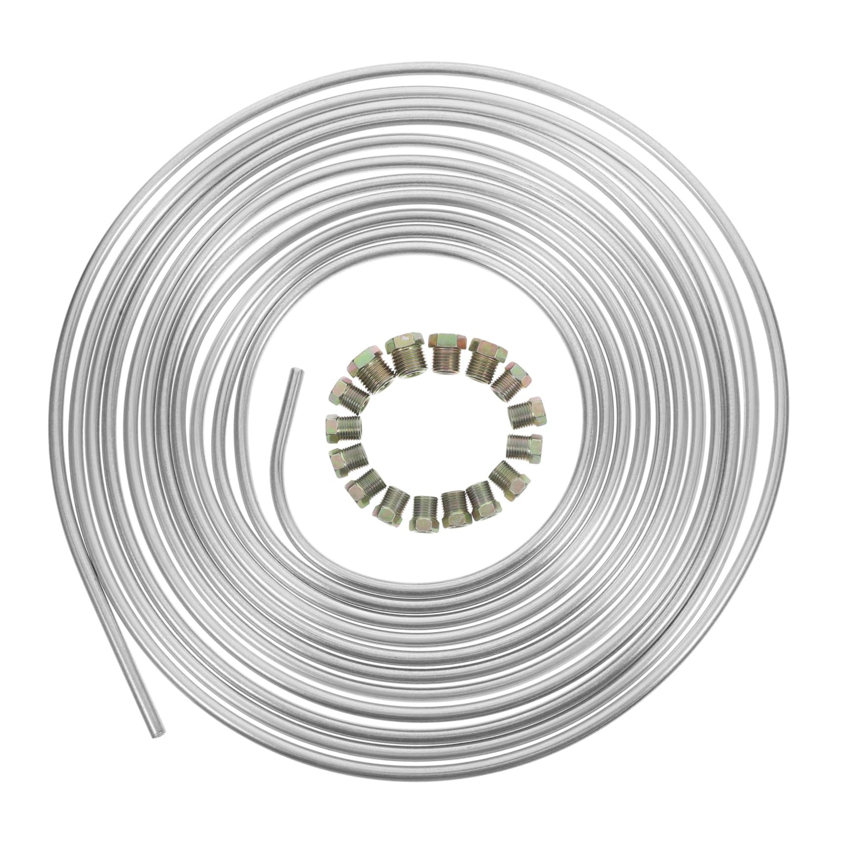 ULTECHNOVO 1 Satz Autoölleitung Bremsschlauchleitung Kraftstoffversorgungsleitung Für Autos Bremsleitung Autoersatz-kraftstoffleitung Fahrzeugzubehör Fahrzeugteil Silver Verzinktes Eisenrohr von ULTECHNOVO
