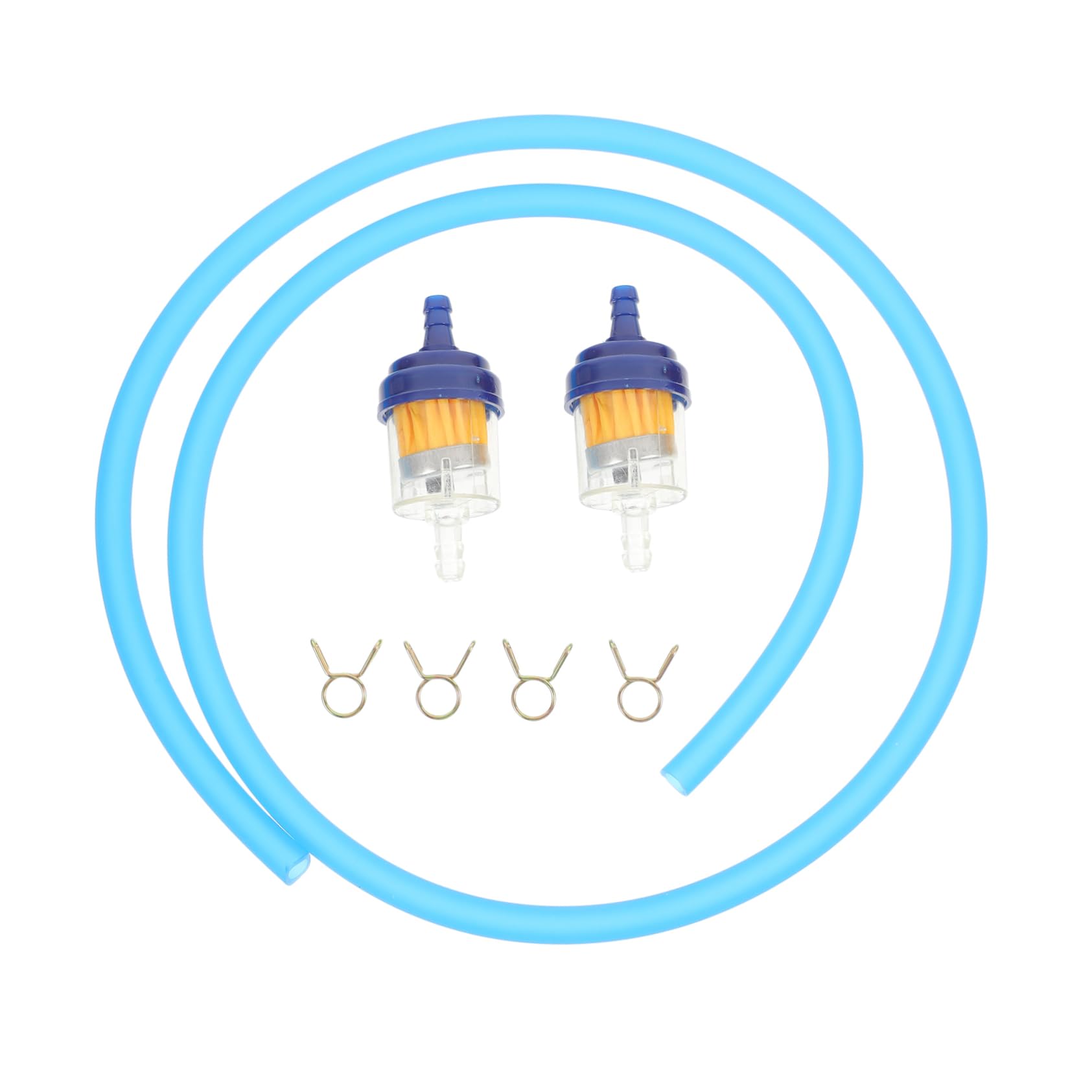 ULTECHNOVO 1 Satz -Ölleitung -Kraftstofffilter mit Leitung Kraftstofffilter mit Schlauch Benzin-Kraftstofffilter mit Leitung Kraftstofffilterleitung Edelstahlschnalle Blue von ULTECHNOVO