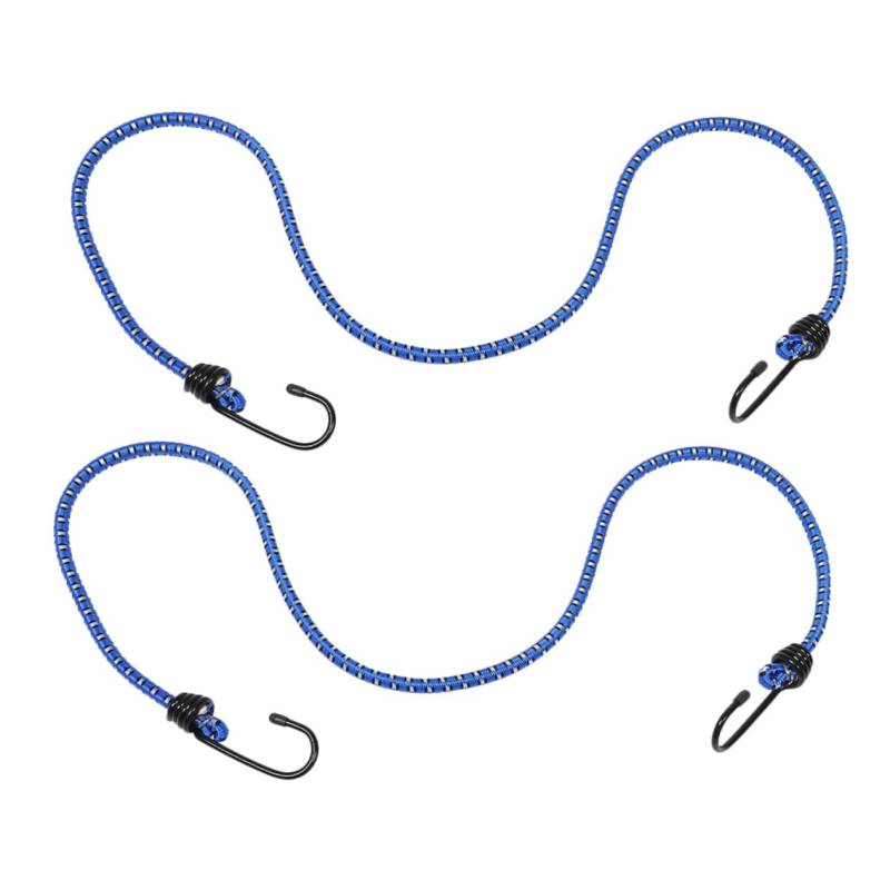 ULTECHNOVO 2 Sätze Gepäck Seil Gepäck Elastische Kordel Kabel Für Fahrradträger Seil Für Gepäck Elastisches Outdoor-Seil Autositzgurt Karabiner-Bungee-schnüre Blue Gummi 2 Stück * 2 von ULTECHNOVO