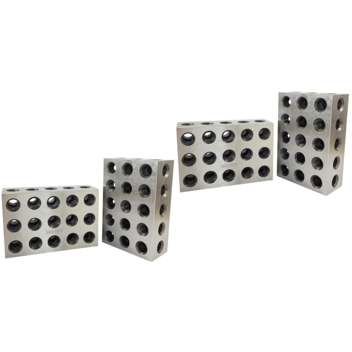 ULTECHNOVO 2 Sätze Paralleler Abstandshalter Fräsmaschinenblock Aus Stahl Bohrmaschinentisch Holzbearbeitung Zimmermannswerkzeuge Schraubstock Aus Stahl Puzzle 45# Stahl Silver 2 Stück * 2 von ULTECHNOVO