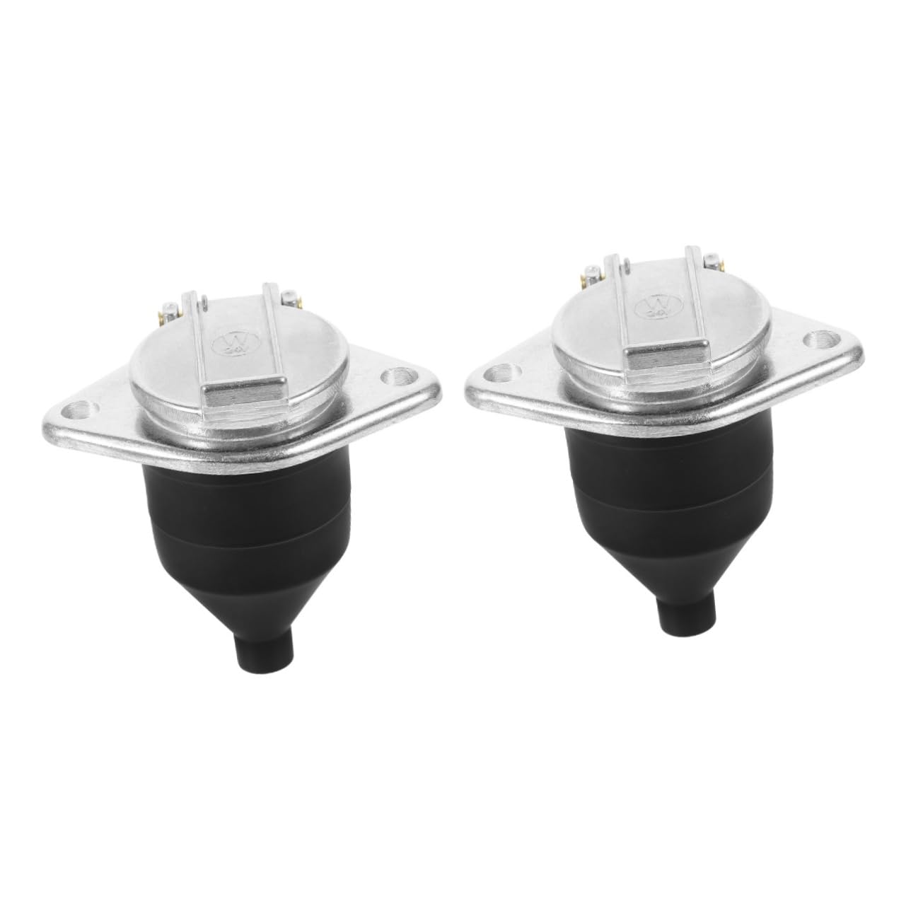 ULTECHNOVO 2 Stück 7 Abschlepp Steckdose Stecker Adapter 7-polige Anhängersteckdose Blade- 7-Wege-rundsteckverbinder Flacher Anhängeranschluss Anhänger Reparaturteil Aluminiumschale von ULTECHNOVO