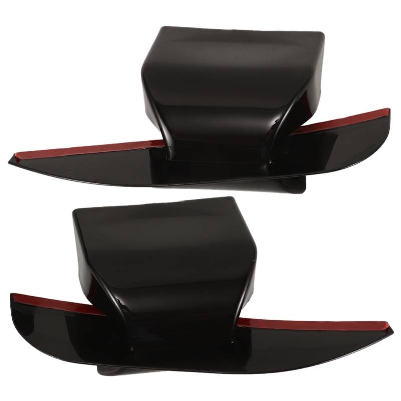 ULTECHNOVO 2St Regenfeste Stirnbedeckung Roller-Winglet Fahrrad-Winglet Universelles Motor-Winglet Motorspiegel windet Flügel -Seitenwindspinne Frontspoiler Plastik Black von ULTECHNOVO