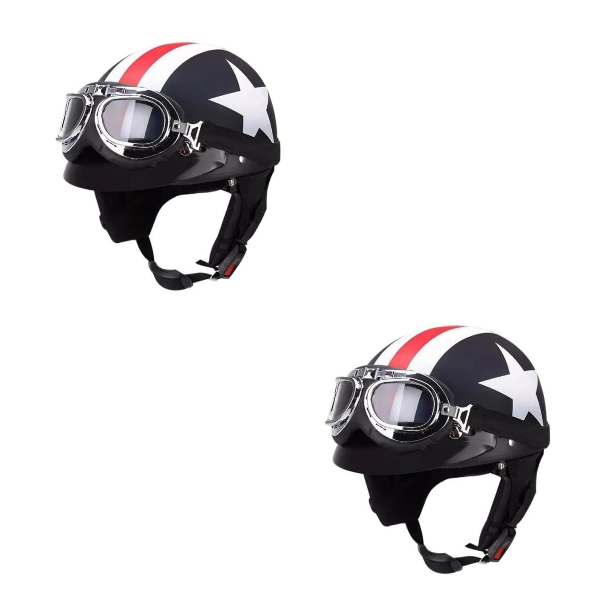 ULTECHNOVO 2st Motorradhelm Helme Für Erwachsene Offener Helm Fahrradhelm Helm Abs von ULTECHNOVO