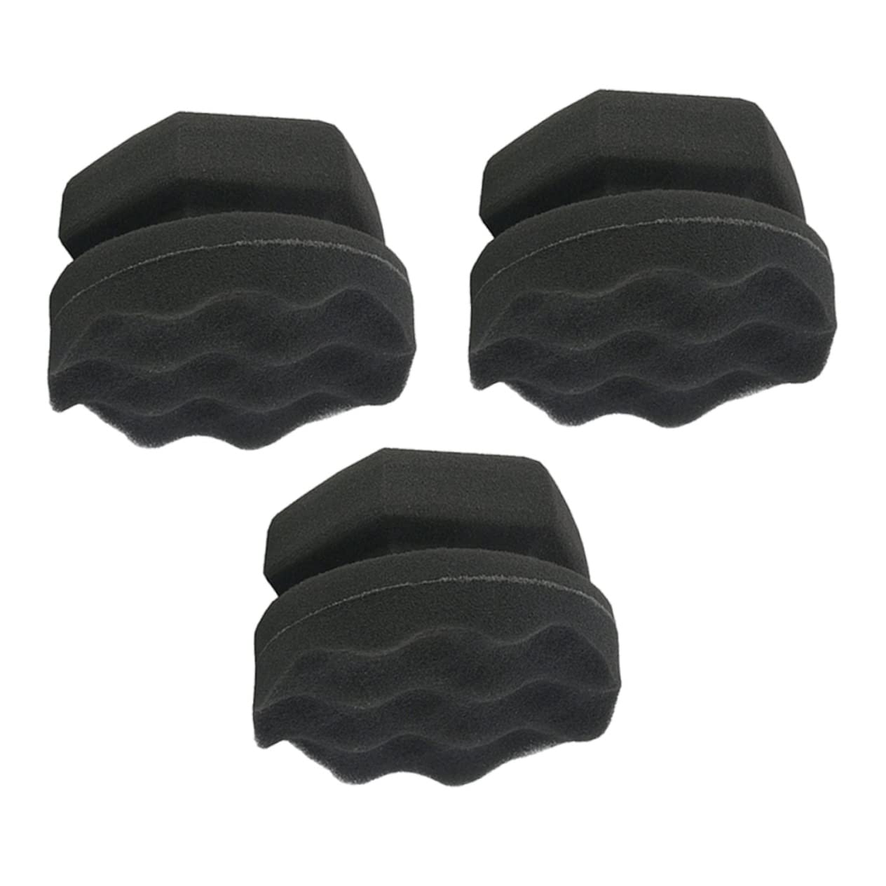 ULTECHNOVO 3St Wachsschwamm auto polituren auto putz tire wax auto wax car wax Schwamm-Polierpads Schwamm und Reinigungspads -Pad Polierpads Schwamm Wachspolitur für Fahrzeuge Black von ULTECHNOVO