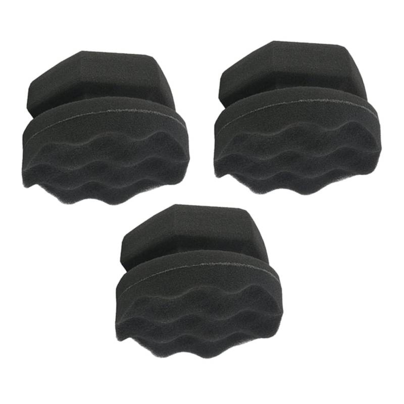 ULTECHNOVO 3St Wachsschwamm auto polituren auto putz tire wax auto wax car wax Schwamm-Polierpads Schwamm und Reinigungspads -Pad Polierpads Schwamm Wachspolitur für Fahrzeuge Black von ULTECHNOVO