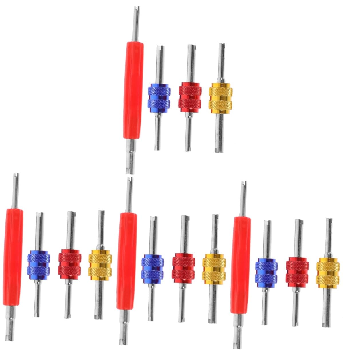 ULTECHNOVO 4 Sätze Ventilkernschlüssel Werkzeug Zum Entfernen des Ventileinsatzes Ac-ventilwerkzeug Ventilkernwerkzeug Fahrzeugreparaturwerkzeug HVAC-Werkzeuge Ventilkern-entferner Aluminium von ULTECHNOVO