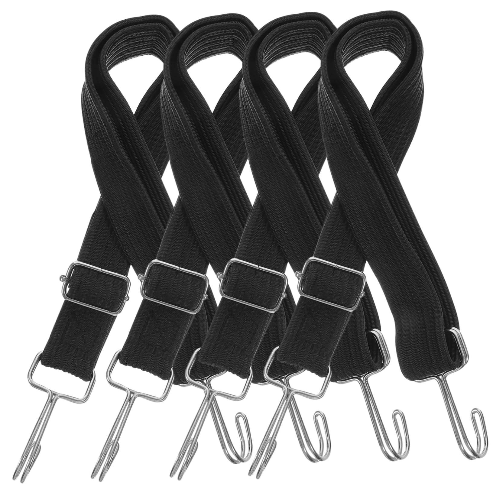 ULTECHNOVO 4 Stück Bungee Seil Set Flache Spanngurte Mit Verstellbaren Haken Elastische Schnallenbänder Für Sicheren Transport Camping Und Gartenarbeit änge von ULTECHNOVO