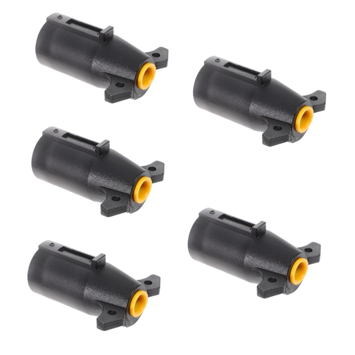 ULTECHNOVO 5 Stück 7 Anhängerstecker mit Sieben Löchern 7-Wege-Rundsteckverbinder Anhängerlichtadapter Wohnwagen Stecker LKW anhänger Klinge Stecker für Anhängerbeleuchtung Blade- von ULTECHNOVO