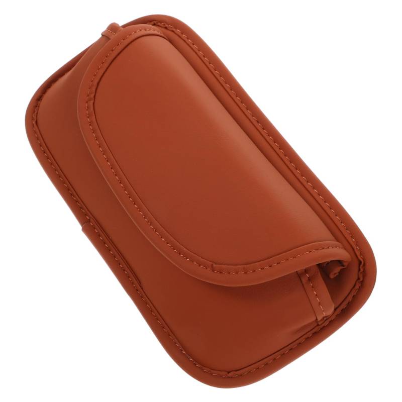 ULTECHNOVO Auto Brillenetui Brillen-Organizer-etui Sonnenbrillen-Organizer Organizer Zur Aufbewahrung Von Sonnenbrillen Für Sonnenbrillenclips Brillenhalter Pu-Leder Orange von ULTECHNOVO