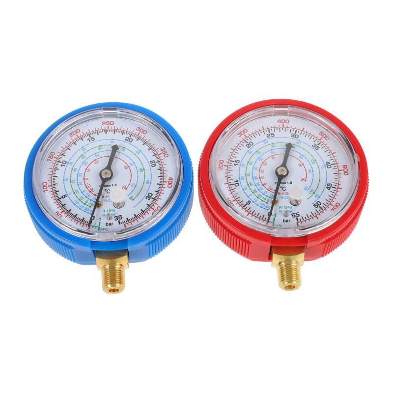 ULTECHNOVO Klimaanlagen Manometer Set Und Niederdruckmanometer Für Kältemittel Präzise Messung Von Luftdruck Und Temperatur Ideal Für Klimaanlagen Service Und Wartung von ULTECHNOVO