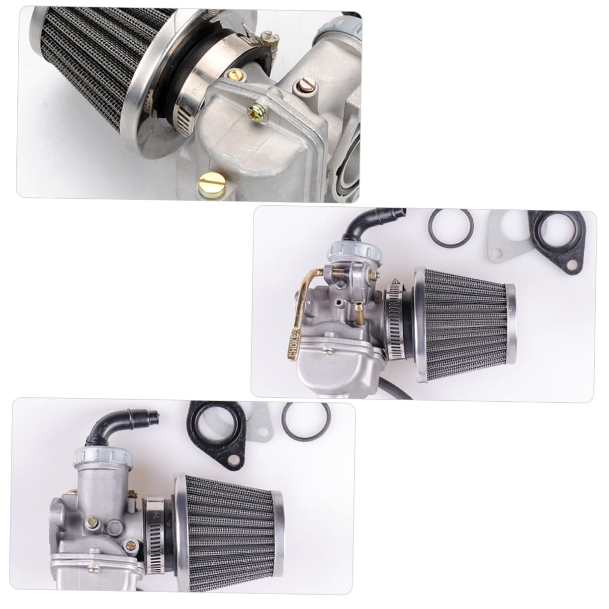 ULTECHNOVO Strandautozubehör Pz20 Vergaser Motorradvergaser Vergaser Pz16-20 Vergaser Mit Luftfilter Auto Motor Ansaugkrümmer Des Vergasers Luftfilter Automobil Silver von ULTECHNOVO