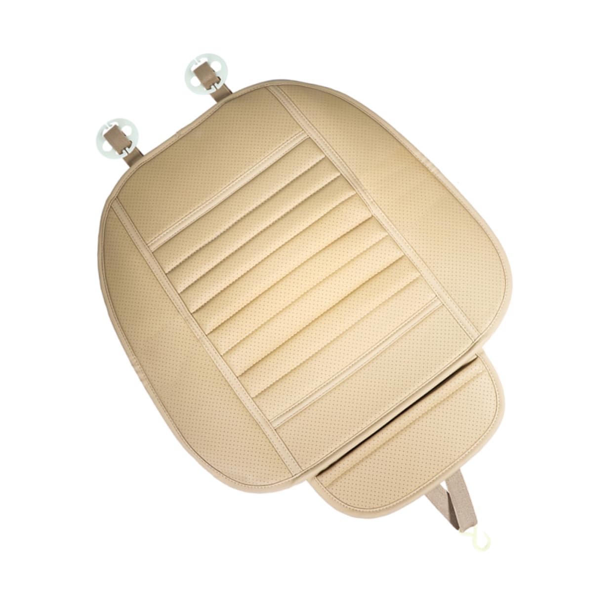 ULTECHNOVO Universeller Autositzbezug rutschfest PU Material Wasserdichter Vordersitzschutz Auto Sitzschoner Beige Ideal Für Den Schutz Ihrer Autositze von ULTECHNOVO