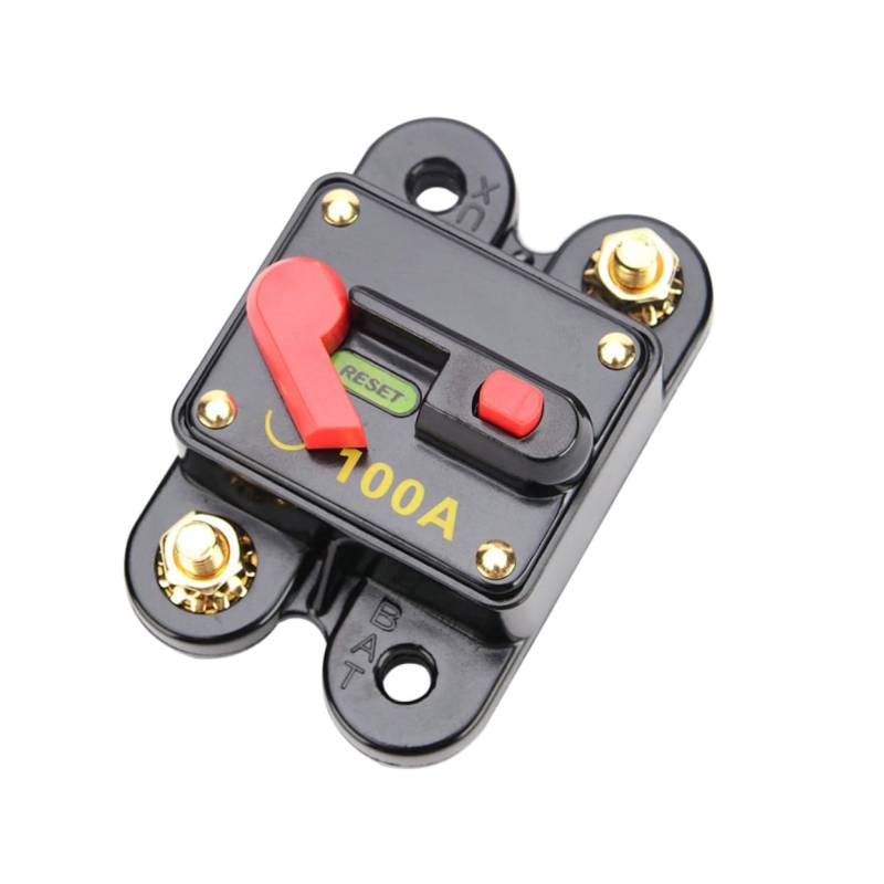 ULTECHNOVO Wasserdichter 100A Handreset Sicherungsautomat Schalter 12V Für Auto SUV Marine Und Boot Hochstromschutzschalter Für Überstromschutz Und Sichere Stromunterbrechung von ULTECHNOVO