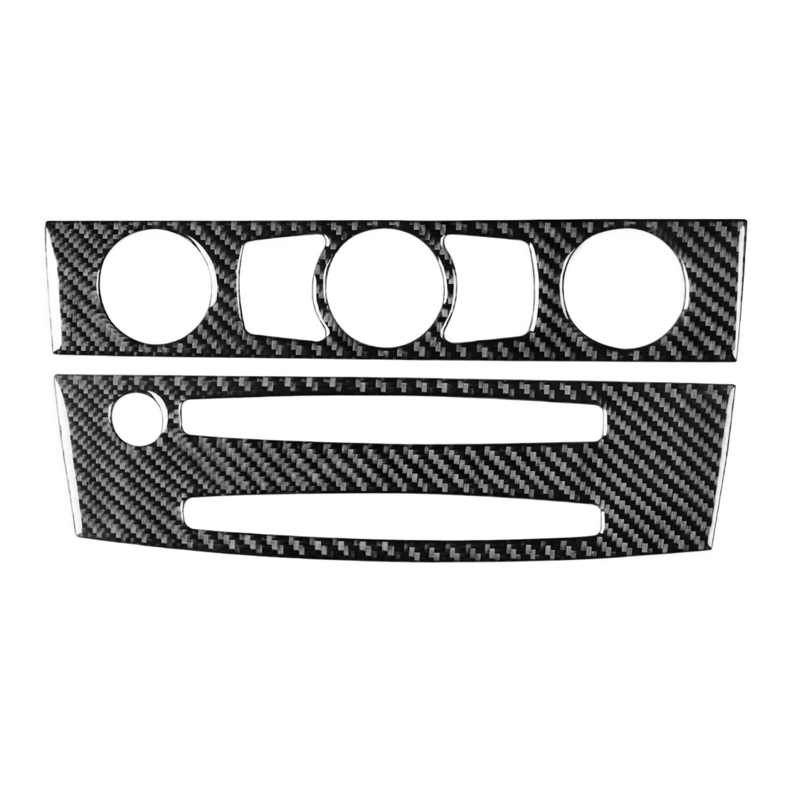 Abdeckung Zentralen Bedienfelds Für 5 Series E60 2004-2007 Echtkohlefaseraufkleber AC-Klimaautomatik-CD-Player-Panel Autoinnendekorationszubehör Zentrale Bedienfeld(A1) von UMDJJU