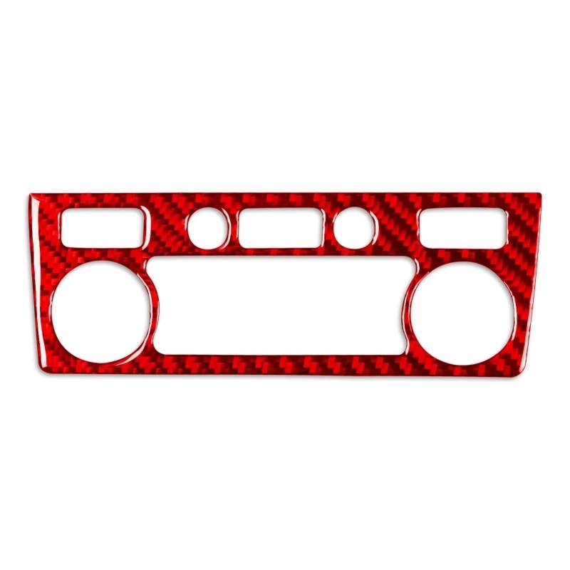 Abdeckung Zentralen Bedienfelds Für 5 Series E60 2004-2007 Rot Real Carbon Fiber Front Dach Licht Schalter Taste Panel Abdeckung Auto Innen Zubehör Aufkleber Zentrale Bedienfeld(Red) von UMDJJU