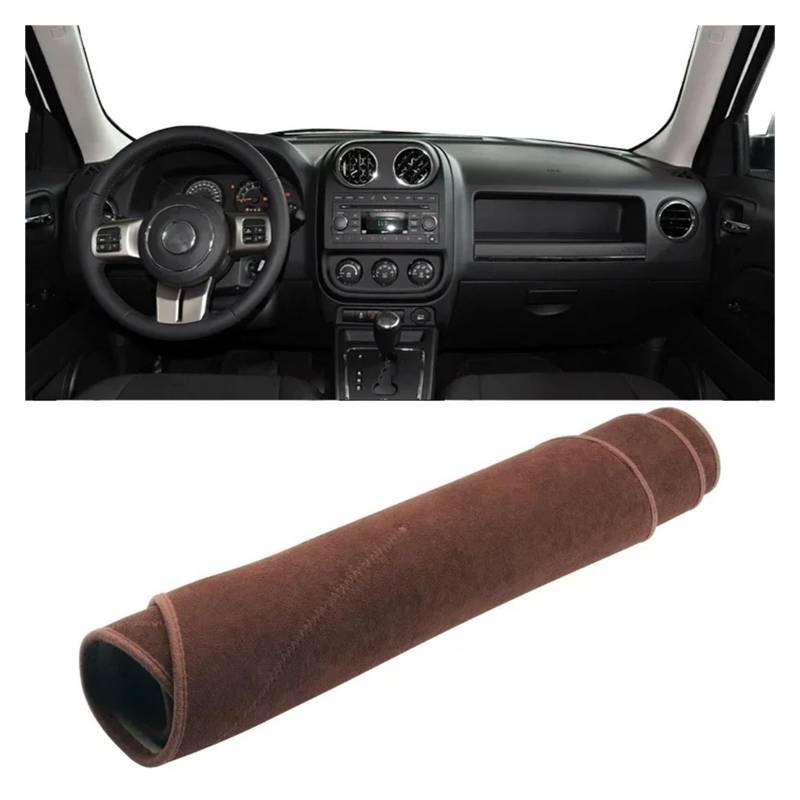 Armaturenbrett-Abdeckungen Für Jeep Für Patriot 2007 2008 2009 2010 2011 2012 2013 2014 2015 2016 Auto Dashboard Abdeckung Matte Sonnenschutz Nicht-Slip Pad Zubehör Armaturenbrettbezug(B Brown) von UMDJJU