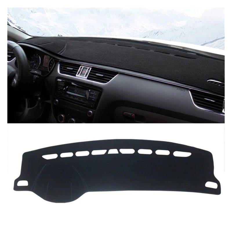 Armaturenbrett-Abdeckungen Für Skoda Für Octavia Für A7 MK3 5E 2015 2016 2017 2018 2019 2020 Auto Dashboard Abdeckung Dash Matte Sonnenschutz Pad Zubehör Armaturenbrettbezug(LHD Black Side) von UMDJJU