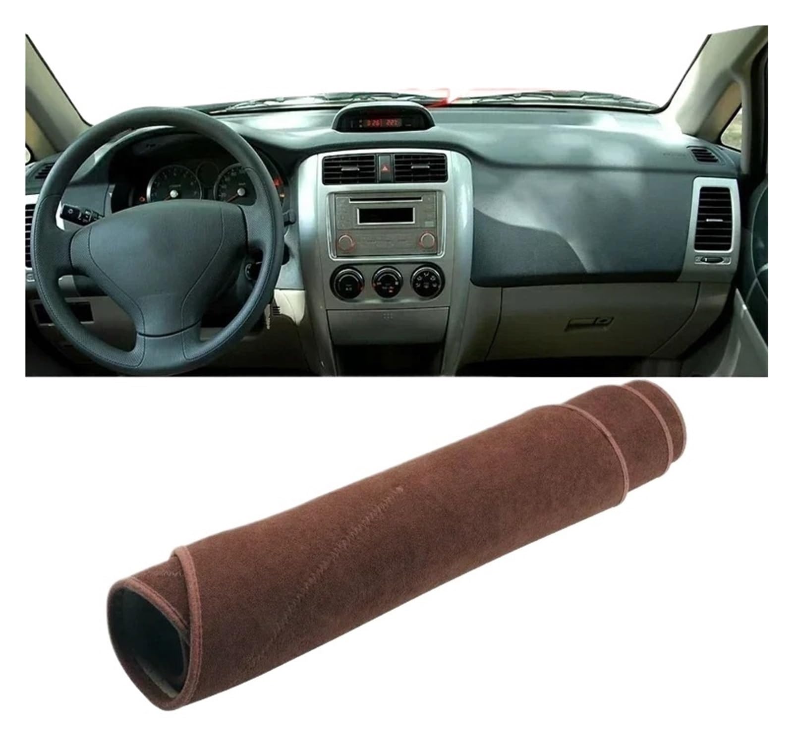 Armaturenbrett-Abdeckungen Für Suzuki Für Liana 2005-2013 LHD Auto Dashboard Abdeckung Dash Matte Sonnenschutz Nicht-Slip Pad Zubehör Armaturenbrettbezug(B Brown) von UMDJJU