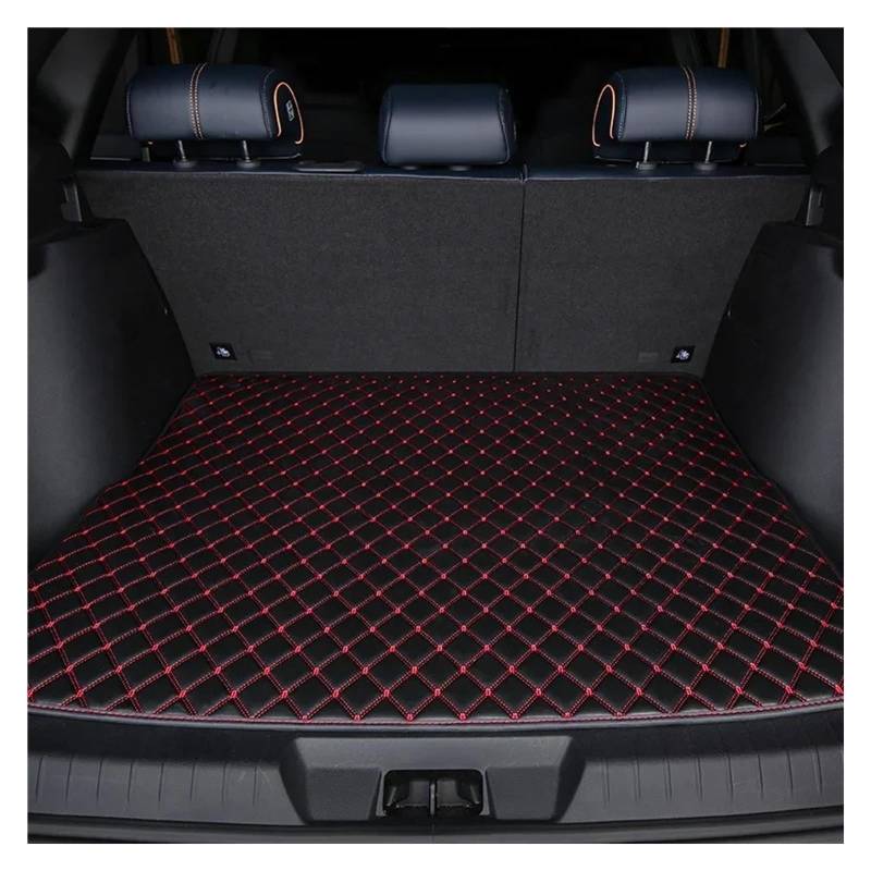 Auto Kofferraummatte Für Chery Für Tiggo 7 Für Pro Für Max 2021 2022 2023 Anti-Schmutzige Schutz Tablett Cargo-Liner Zubehör Styling Leder Auto Stamm Matten Auto Kofferraumwanne(1Pcs-Black Red) von UMDJJU