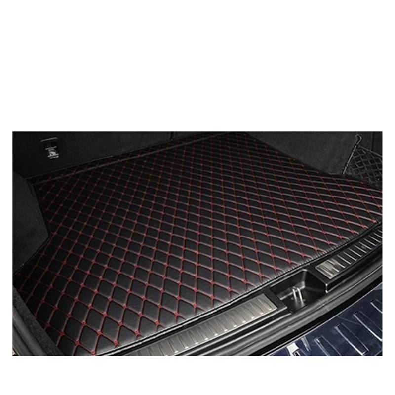 Auto Kofferraummatte Für Chevrolet Für Trax Für Tracker 2014-2021 Die Stamm Fracht Leder Liner Kofferraum Matte Fracht Fach Boden Teppich Schlamm Auto Kofferraumwanne(B-Black red) von UMDJJU