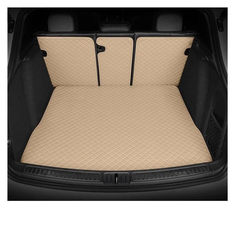 Auto Kofferraummatte Für Citroen Für C5 X 2021-2023 Auto Kofferraum Abdeckung Pad Cargo-Liner Innen Schutz Zubehör Auto Vollständige Abdeckung Stamm Matte Auto Kofferraumwanne(Half Pack Beige) von UMDJJU