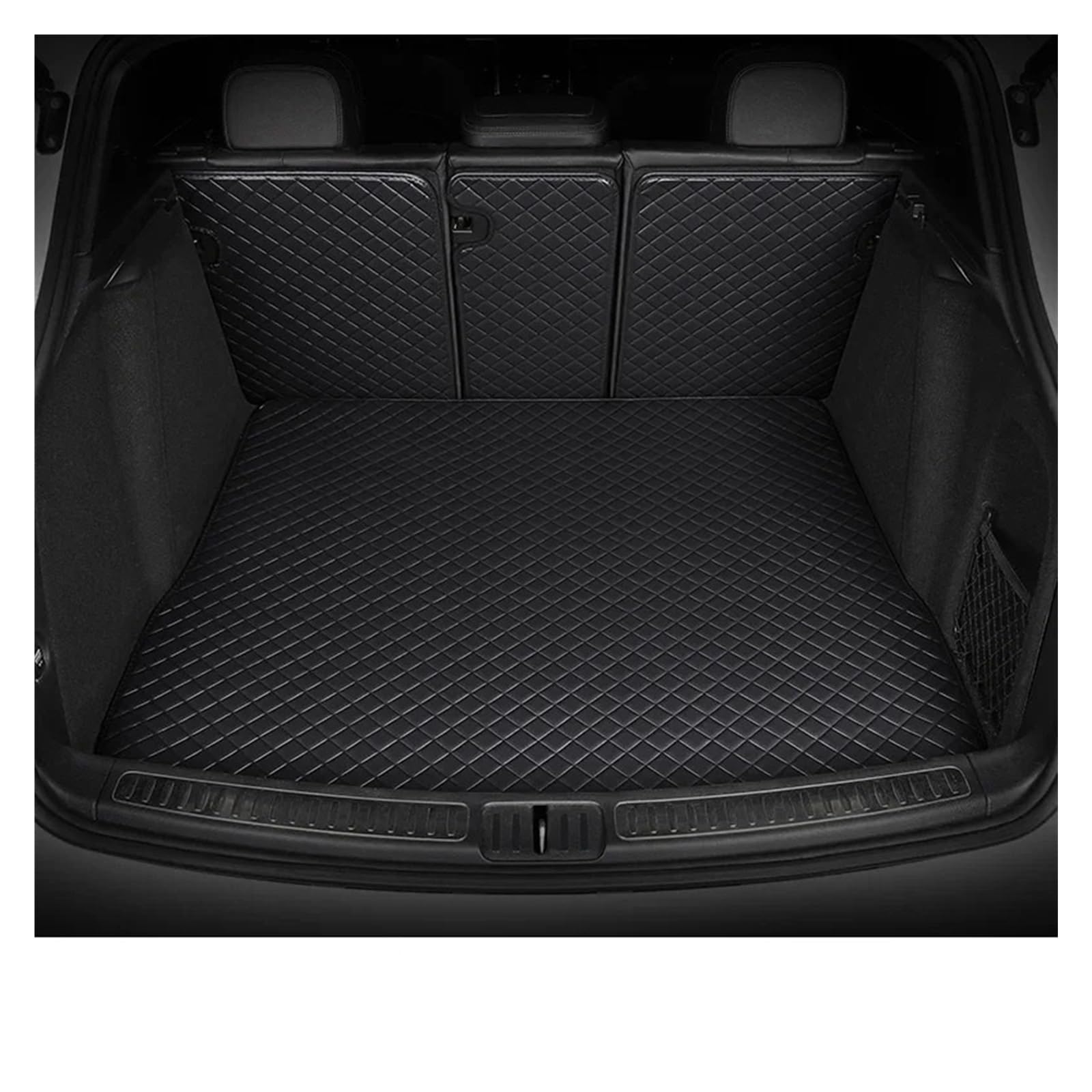 Auto Kofferraummatte Für Citroen Für C5 X 2021-2023 Auto Kofferraum Abdeckung Pad Cargo-Liner Innen Schutz Zubehör Auto Vollständige Abdeckung Stamm Matte Auto Kofferraumwanne(Half Pack Black) von UMDJJU