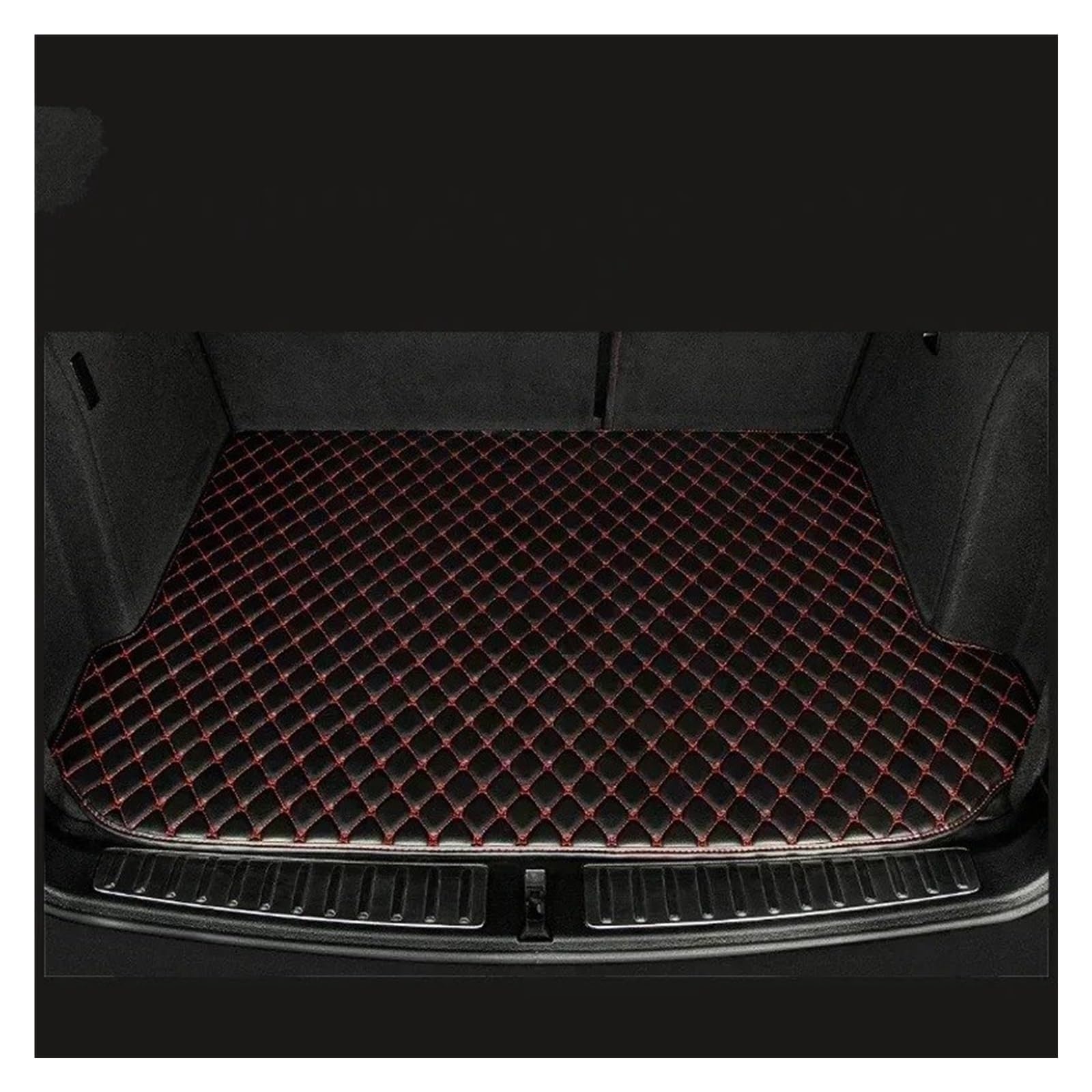 Auto Kofferraummatte Für Hyundai Für Azera 2006-2010 Liner Hinteren Koffer Cargo Fuß Pads Zubehör Produkte Teile Auto Stamm Matten Auto Kofferraumwanne(Black with Red) von UMDJJU