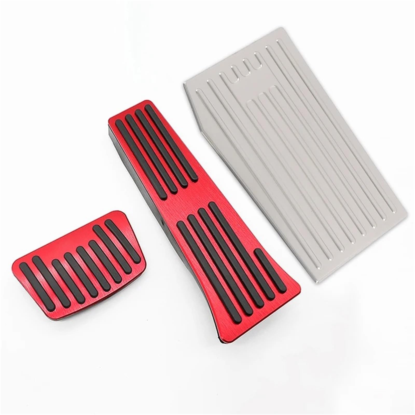 Auto Pedal Abdeckung Für Hyundai Für Tucson NX4 2021 2022 2023 2024 Auto Kraftstoff Beschleuniger Bremse Fuß Rest Pedal Nicht-Slip Pad Zubehör Pedalabdeckung Accelerator(3pcs Sliver Red) von UMDJJU