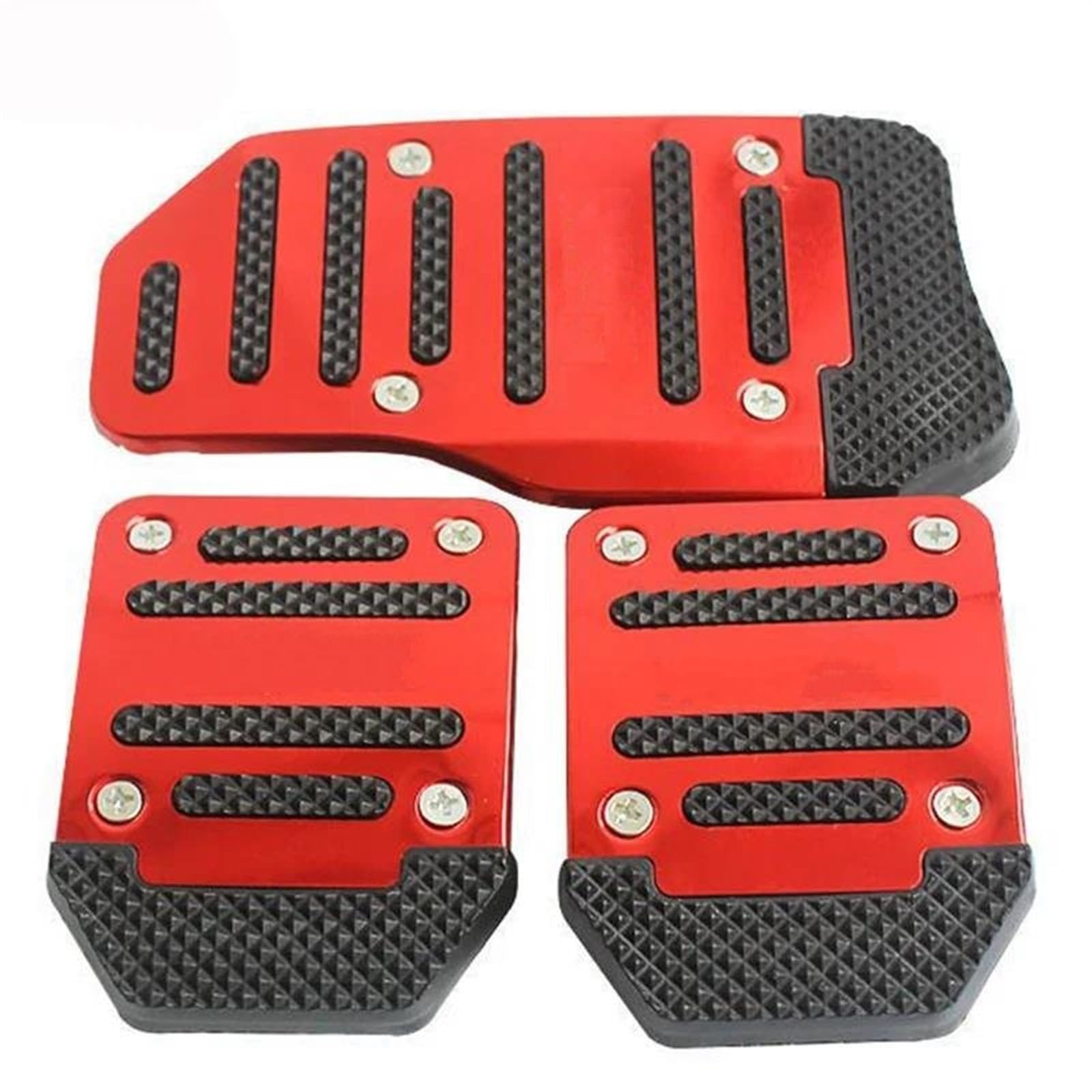 Auto Pedal Für VW Für Golf 4 5 6 7 Für Tiguan Für Passat B5 B6 Anti-Rutsch-Auto-Modifikation Pedal Bremsbeschleuniger Installationsschutz Auto Bremspedalabdeckung(Red) von UMDJJU