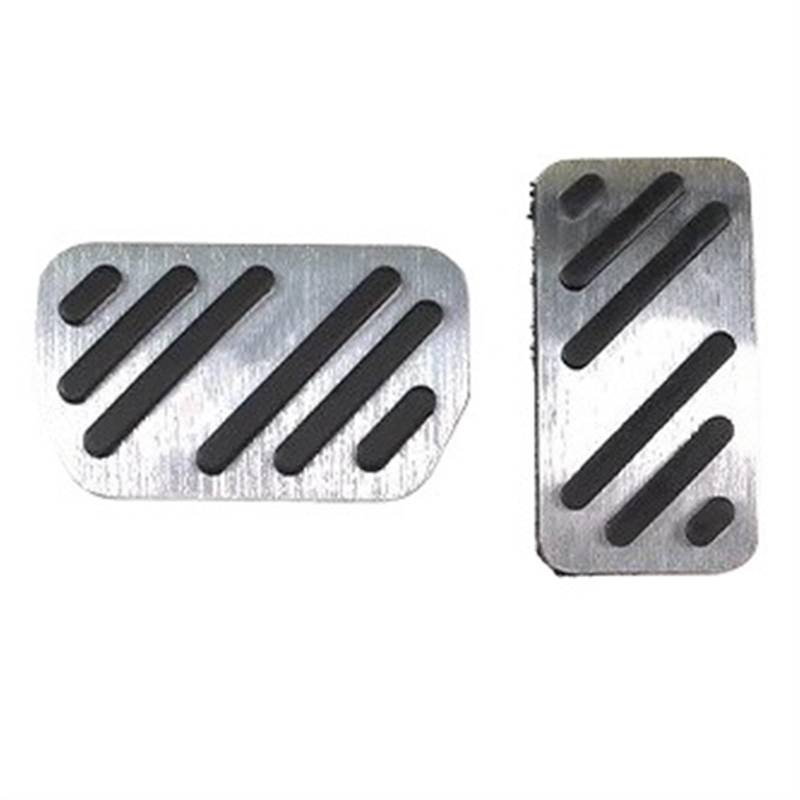 Auto Pedale Schutz Für BYD Für Seagull 2023-2024 Aluminiumlegierung Auto Gaspedal Bremspedal Abdeckung Pad Fall rutschfeste Automotive Fußstütze Bremse Pedalkappen(Silvery-2PCS) von UMDJJU