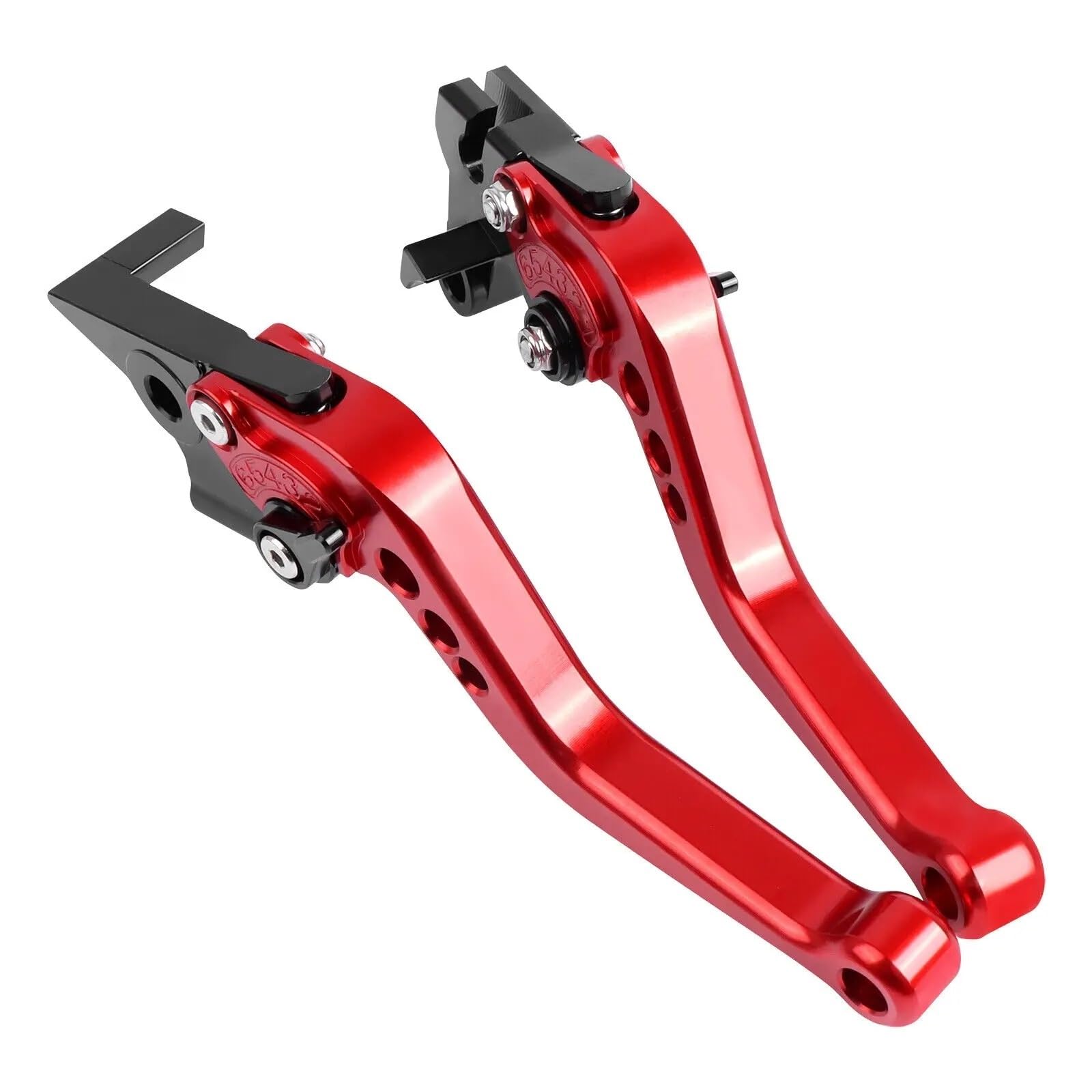 Bremskupplungshebel Für F900R 2020-2023 Motorrad Kurze Regelmäßige Kupplung Bremshebel CNC Aluminium Motorrad Teile Kupplungshebel Bremshebel(Short - Red) von UMDJJU