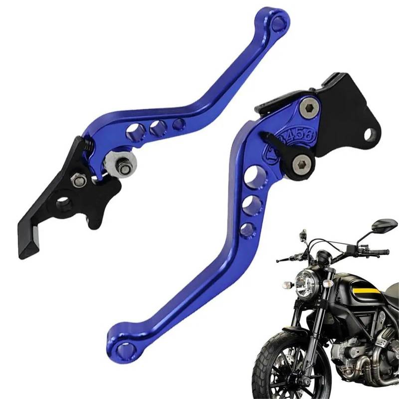 Bremskupplungshebel Motorrad-Kupplungshebel 2 Stück Zylinder-Kupplungshebel Aus Aluminiumlegierung Verstellbar Rostfrei Motorrad-Bremshebel Klares Schalten Kupplungshebel Bremshebel(Blue) von UMDJJU