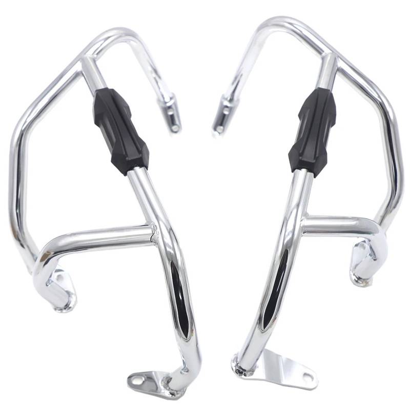 Für Goldwing GL1800 F6C 2018 2019 2020 Motorrad Motor Schutz Crash Bar Bars Stoßstange Schutz Motorrad Sturzbügel Motor Stoßfänger(Chrome with CrashBar) von UMDJJU