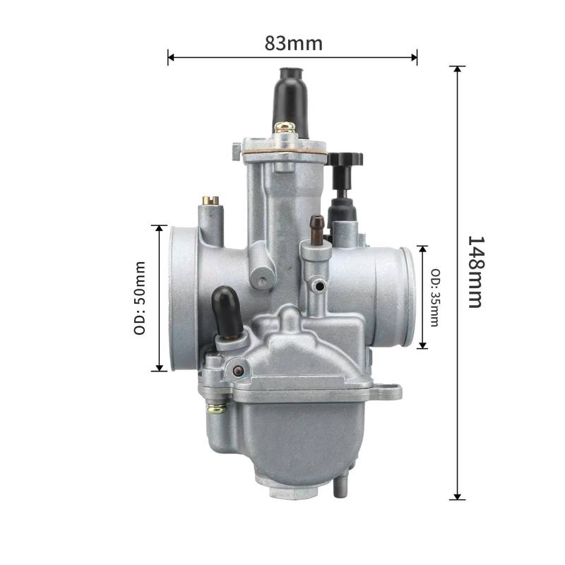 Für PWK26 28 30 32 34 36 38 40m Für 2T 4T Vergaser Motorrad Teile Jet Racing Für Kawasaki Für Suzuki Motorrad Vergaser Carb(26-Sport) von UMDJJU