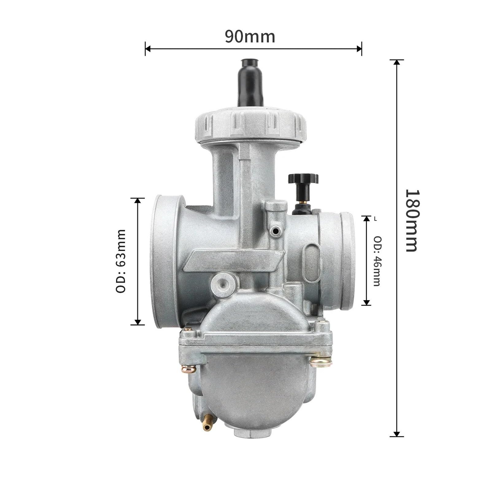 Für PWK26 28 30 32 34 36 38 40m Für 2T 4T Vergaser Motorrad Teile Jet Racing Für Kawasaki Für Suzuki Motorrad Vergaser Carb(38-Sport) von UMDJJU