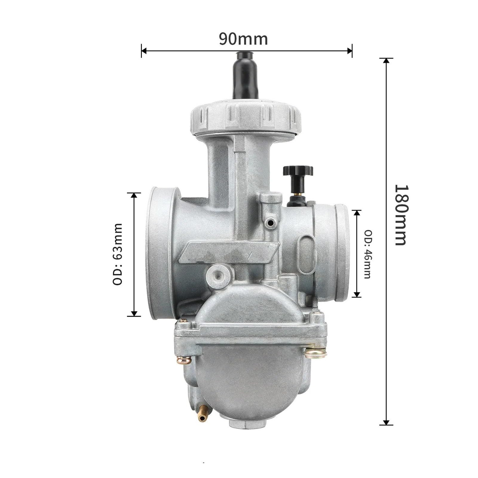 Für PWK26 28 30 32 34 36 38 40m Für 2T 4T Vergaser Motorrad Teile Jet Racing Für Kawasaki Für Suzuki Motorrad Vergaser Carb(40-Sport) von UMDJJU