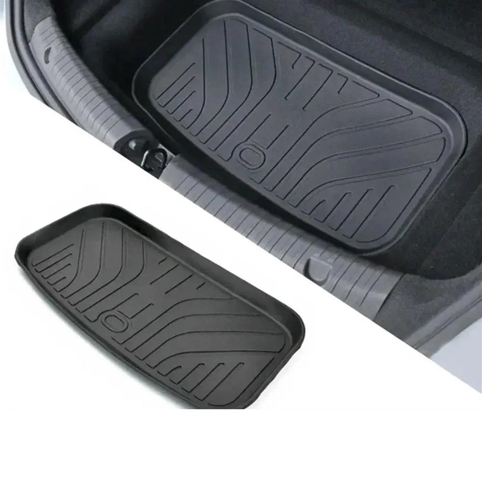 Kofferraum Teppich Für BYD Für Seal Für 2023 1pc Auto Vorne Hinten Stamm Matte Lagerung Box Pad Wasserdicht Pad Cargo-Liner Stamm Fach Boden Matte Auto Acces Q4Y2 Kofferraumwanne(B) von UMDJJU