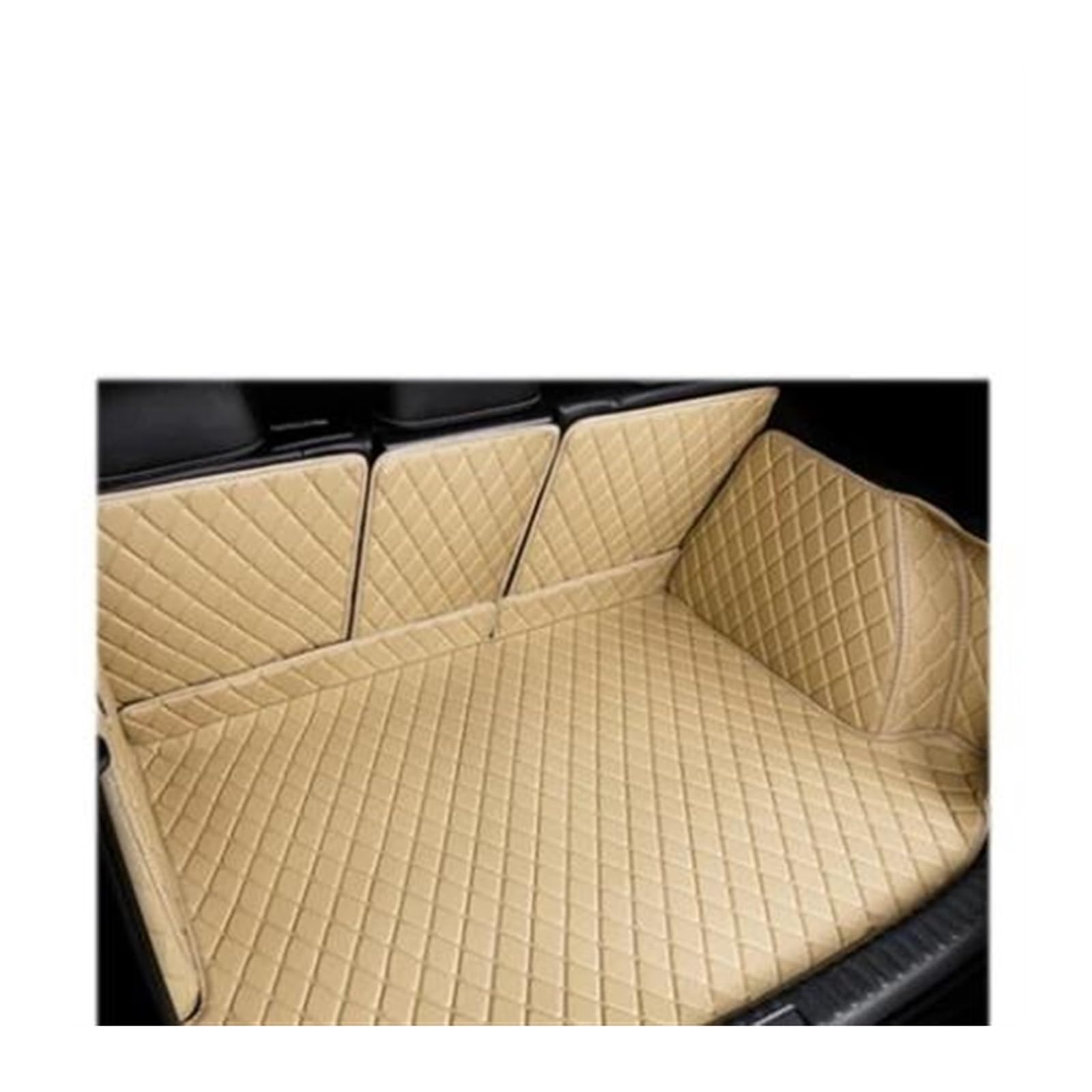 Kofferraum Teppich Für Ford Für Mondeo Für Mk4 2007-2014 Leder Kofferraum Matte Stamm Boot Mat Liner Pad Für Mondeo Fracht Pad Cargo Liner Kofferraumwanne(2Beige) von UMDJJU