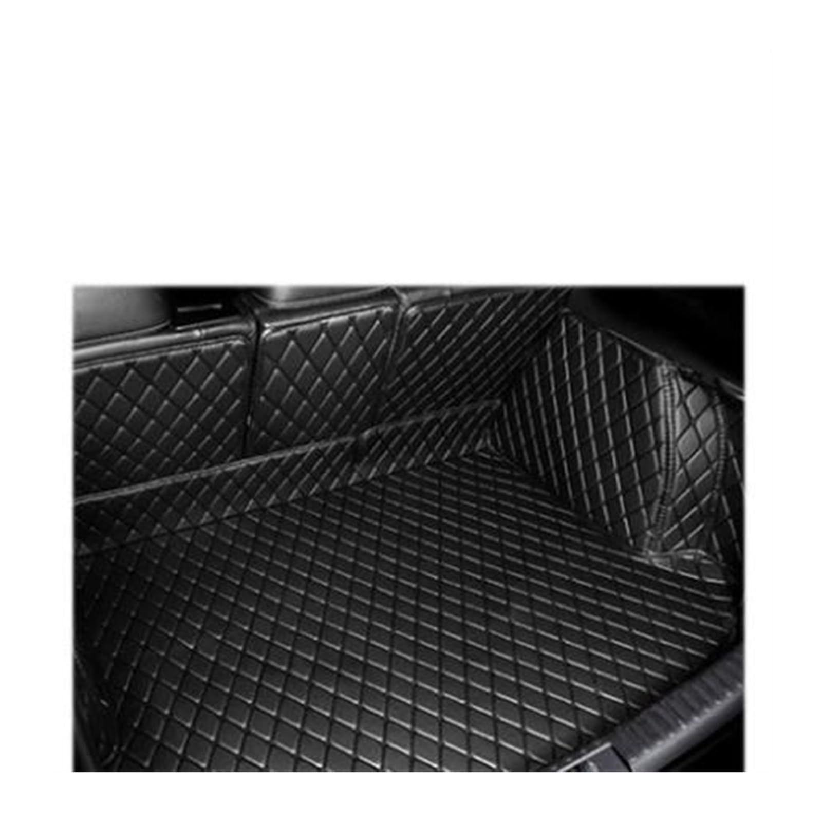 Kofferraum Teppich Für Hyundai Für Tucson Für JM 2004 2005 2006 2007 2008 2009 Leder Kofferraum Matte Stamm Boot Mat Liner Pad Cargo-Liner Kofferraumwanne(2Black) von UMDJJU