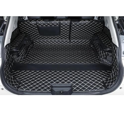 Kofferraum Teppich Für Nissan Für X Für Trail T32 5 Sitze Zubehör Kofferraum Matte Kofferraum Leder Matten Teile Liner Styling Anti Schmutz Schutz Fach Kofferraumwanne(Black Full Cover) von UMDJJU