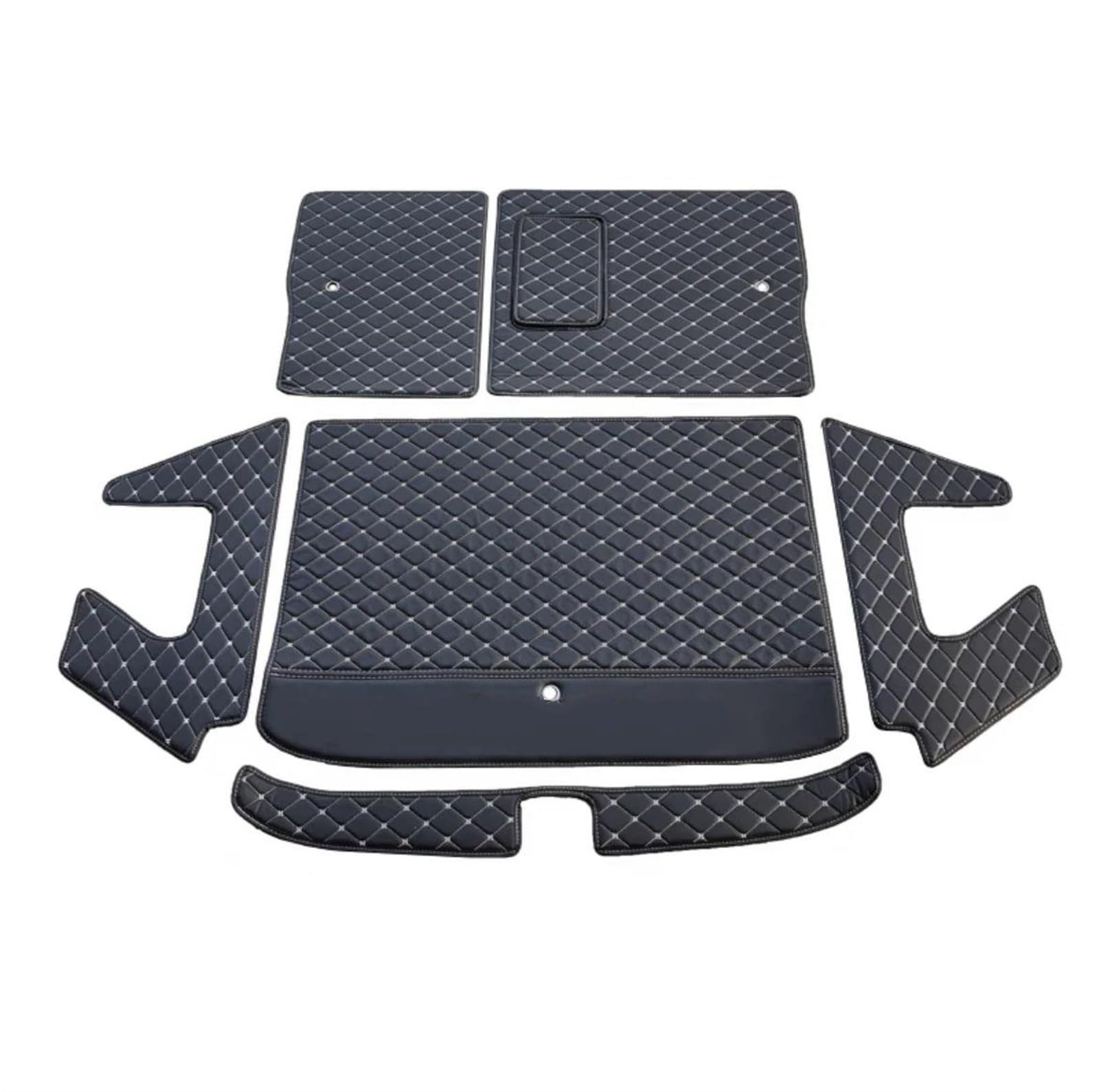 Kofferraum Teppich Für Smart 1 3 Für Elf 1 3 Zubehör Auto Leder Material Auto Kofferraum Matte Cargo Liner Innen Schutz Zugriffs Kofferraumwanne(1-Black) von UMDJJU